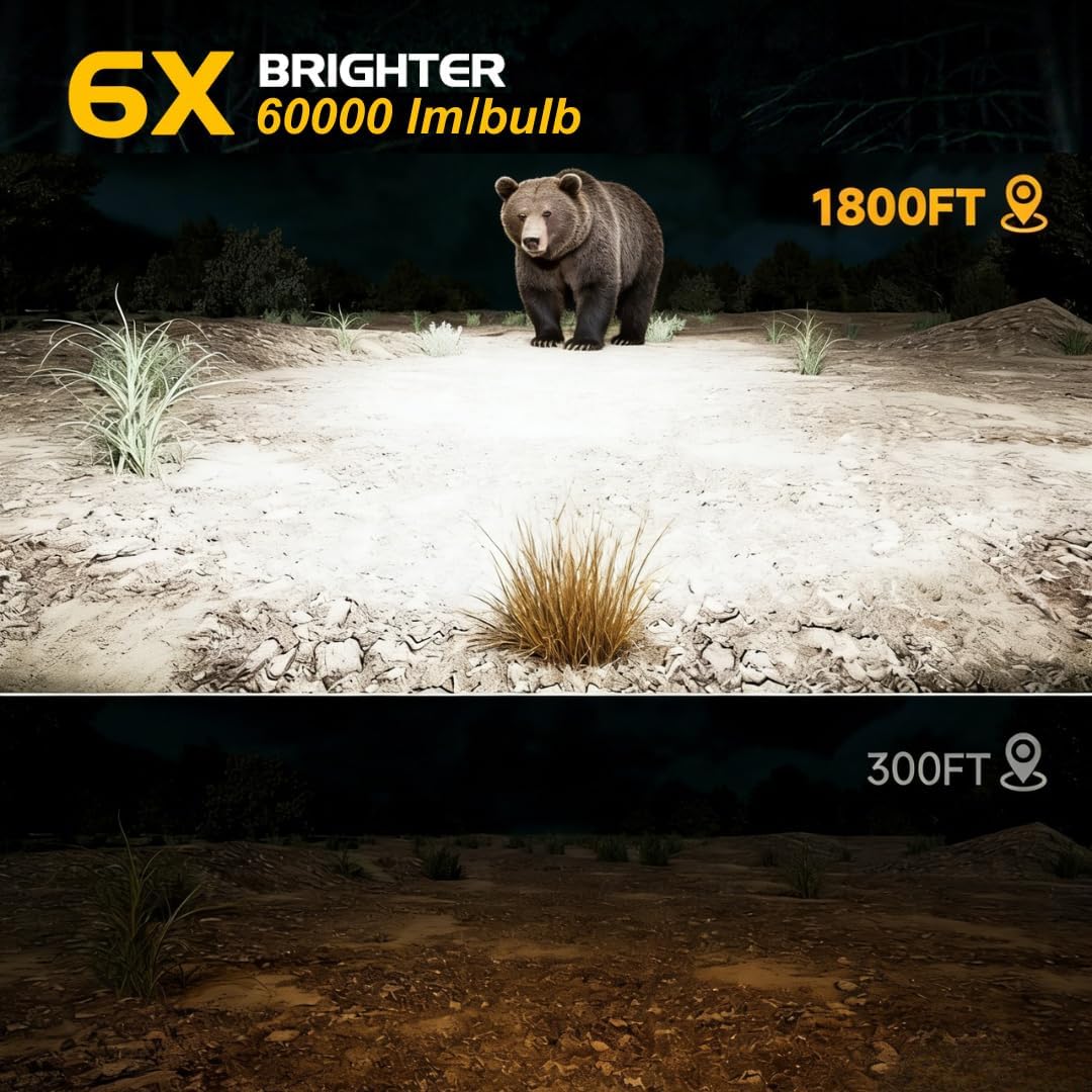 Thumbnail 1 de ZonCar 9005 H11 Fog Light Bulbs Combo (HB3/H11) — LED Fog/Driving Combo, 6500K White, Plug-and-Play, Box of 4