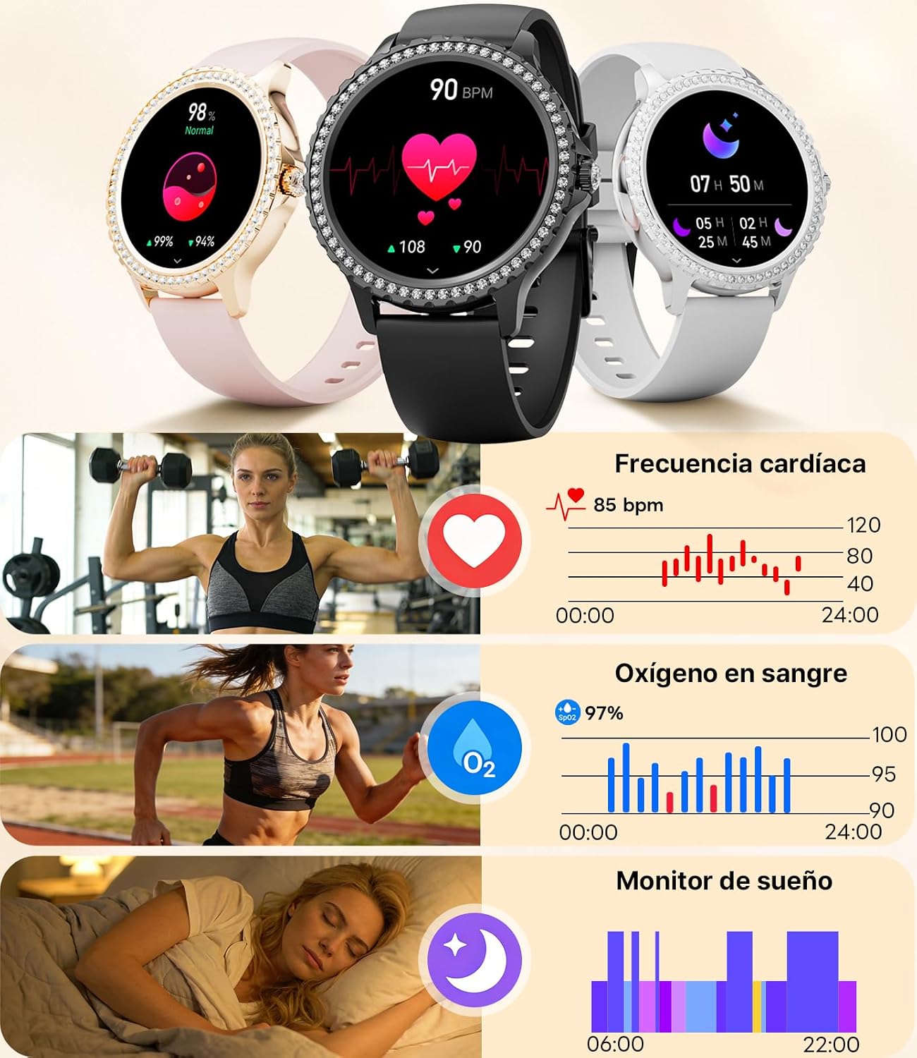 Thumbnail 6 de LIGE LIGE Montre connectée femme 1,32
