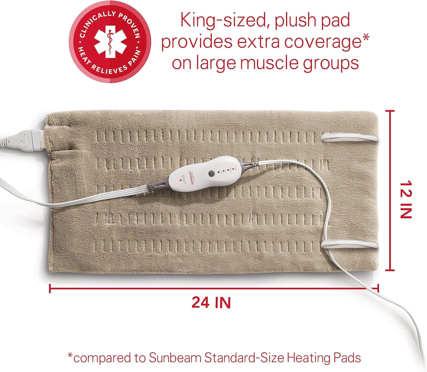 Detalle de Sunbeam Premium Heating Pad King Size