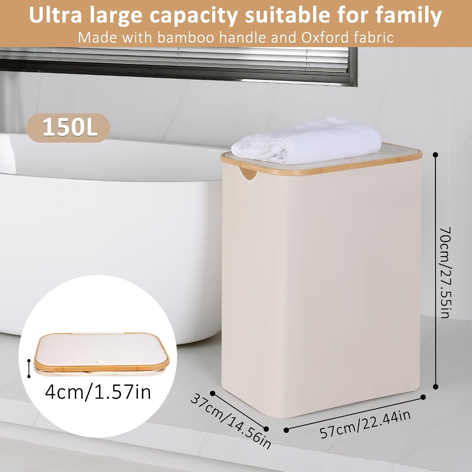 Detalle 2 de iEGrow Washing Basket 150L XL