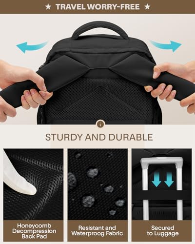 Thumbnail 5 de ZHXX mochila de viaje 40x30x20 (cabina avión, portátil 14") con bolsillo antirrobo y funda de seguridad