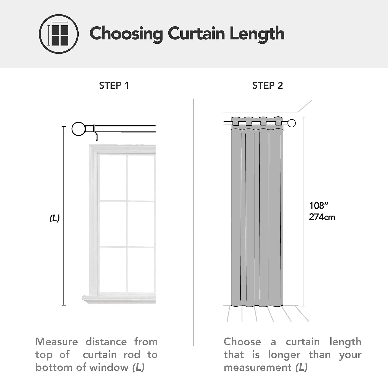Thumbnail 4 de Deconovo Eyelet 108 Inch Drop Curtain – Beige, 1 Panel 132 x 274 cm