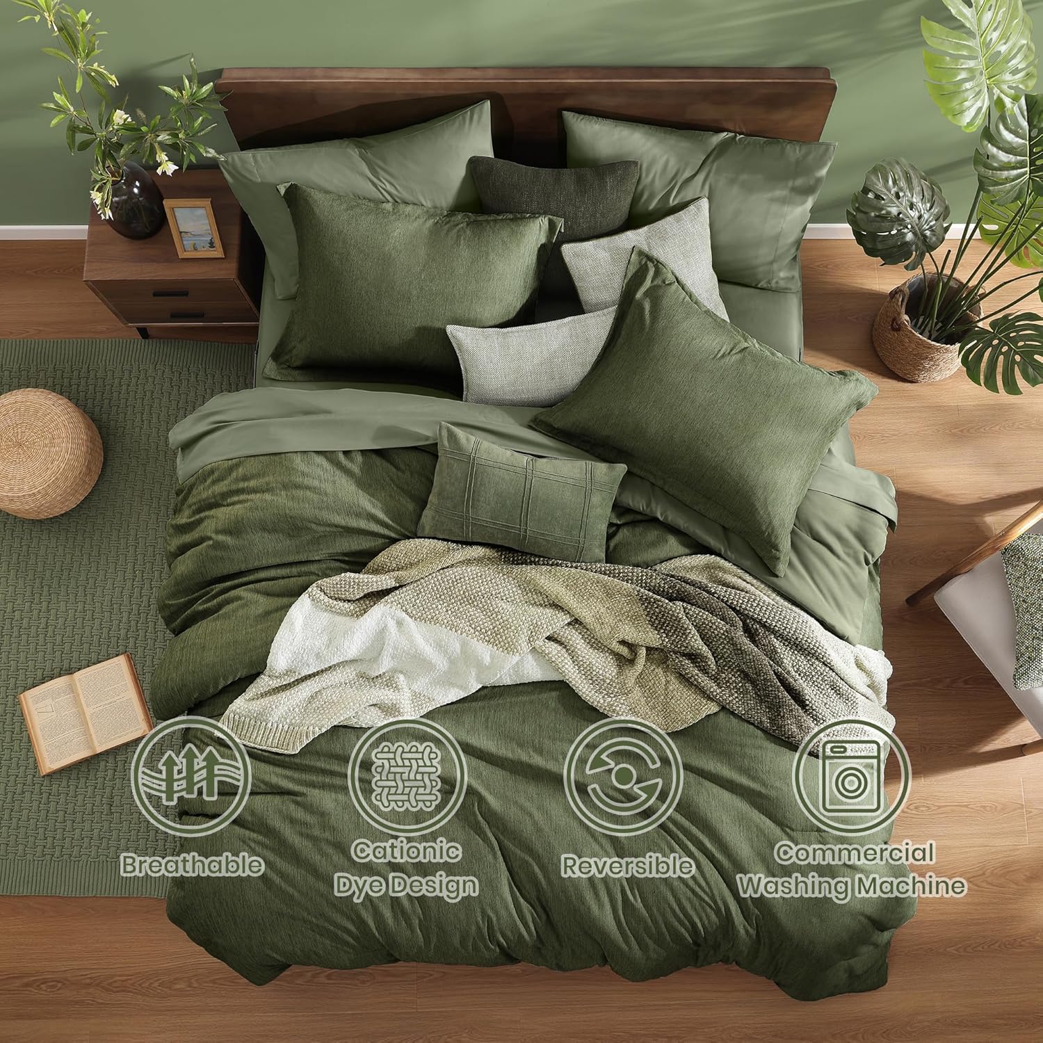 Detalle 2 de Monbix King Size Comforter Set 7-Piece