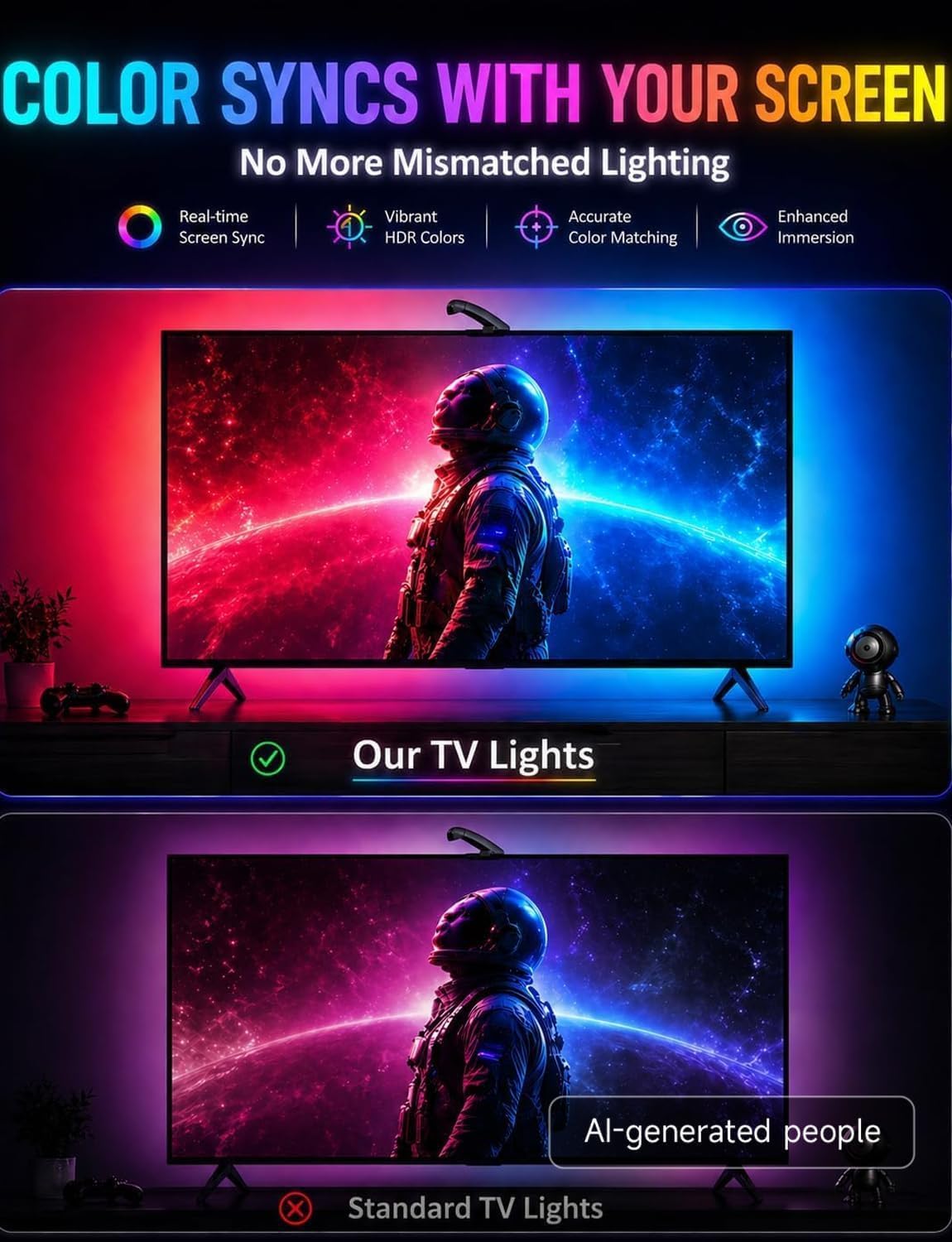 Thumbnail 3 de LED TV Backlight with Sensor Sync for 55–65 Inch TVs