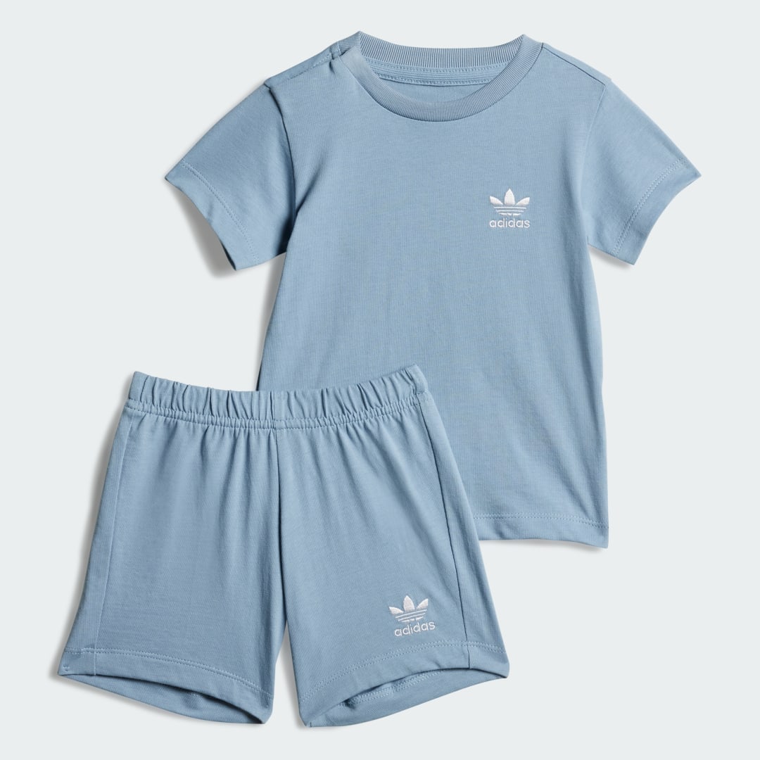 Conjunto camiseta y pantalón corto Adidas azul