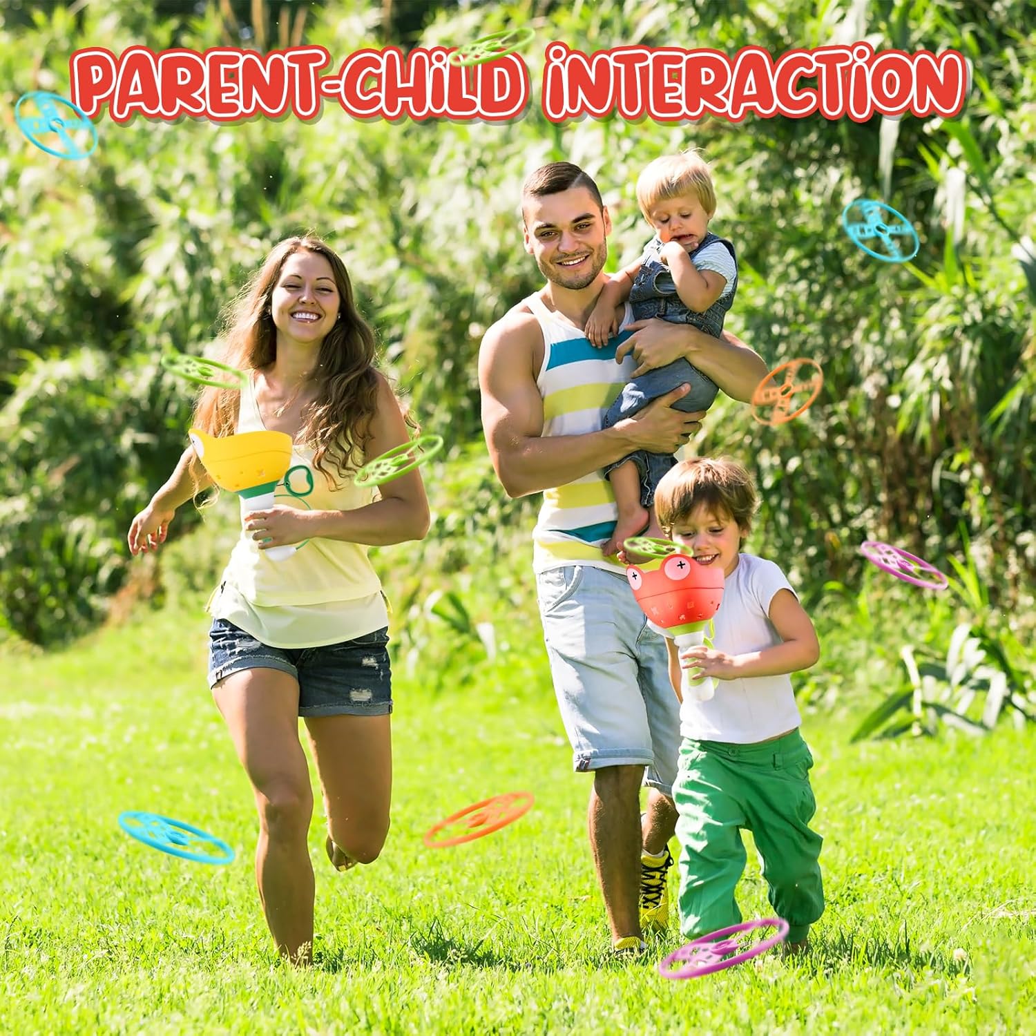 Thumbnail 2 de Outdoor Spielzeug für Kinder ab 4–8 Jahren: 2x Flying Saucer Launcher mit 24 Discs