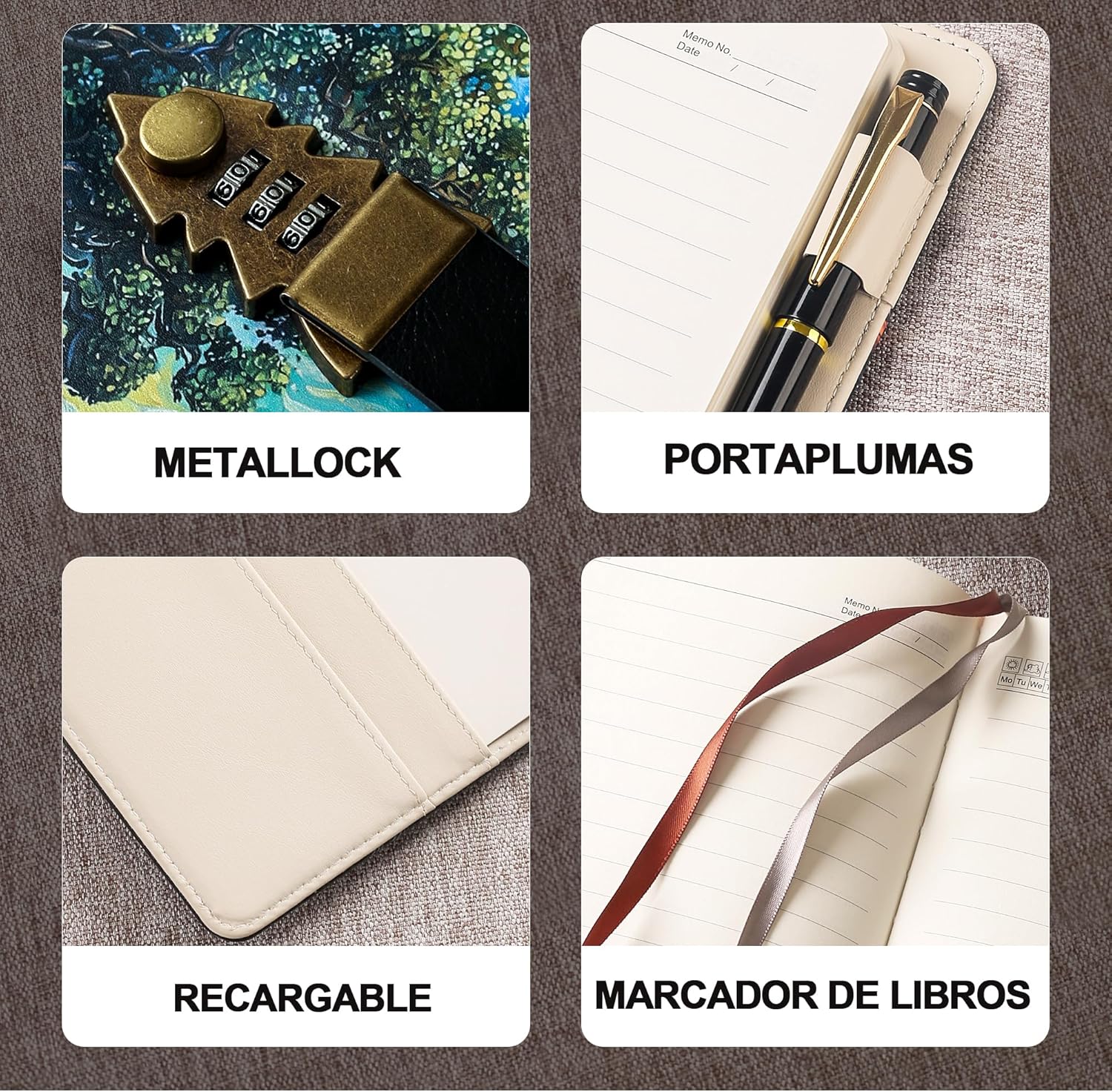 Thumbnail 1 de HwxBen cuaderno con candado A5 244 páginas