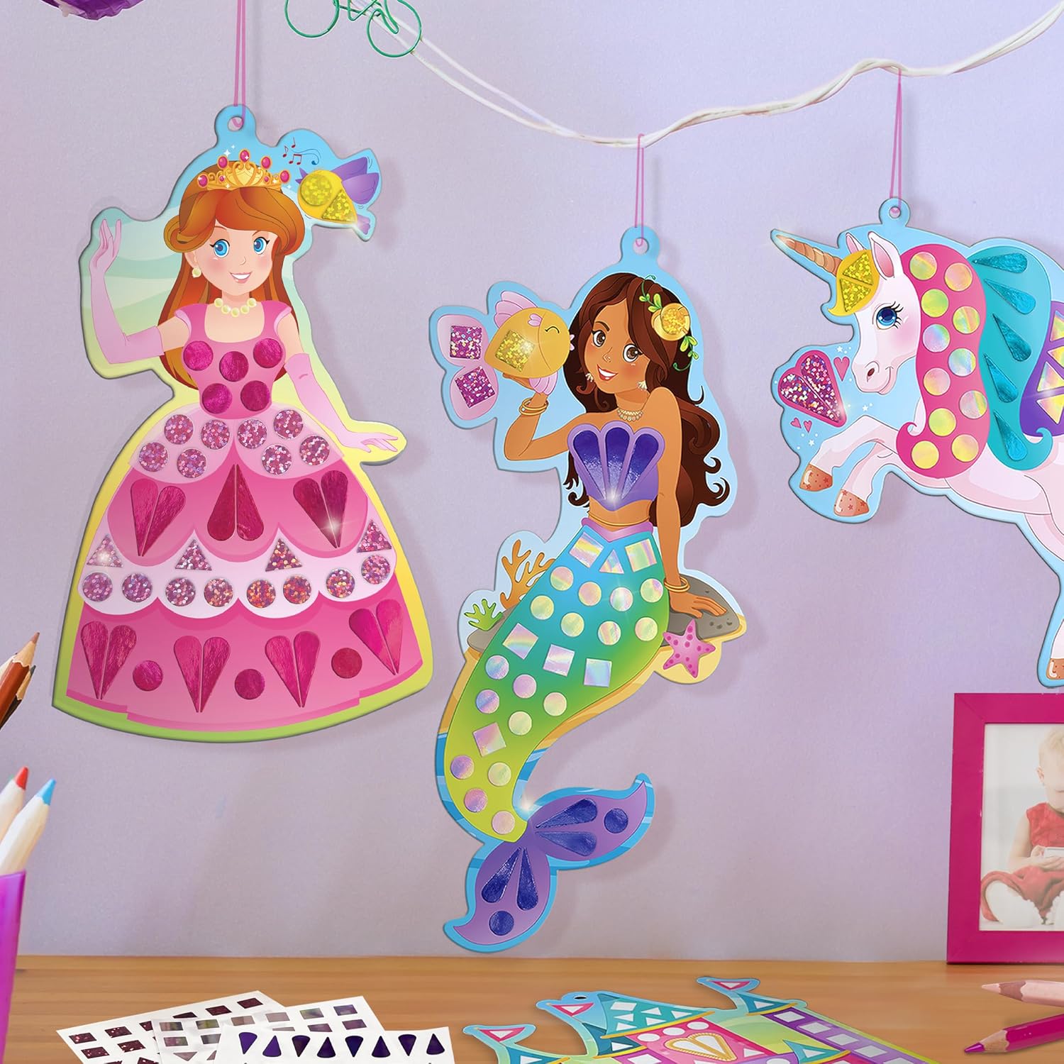 Detalle 2 de Imagimake Mirror Mosaic Princess & Unicorn Kit 950+