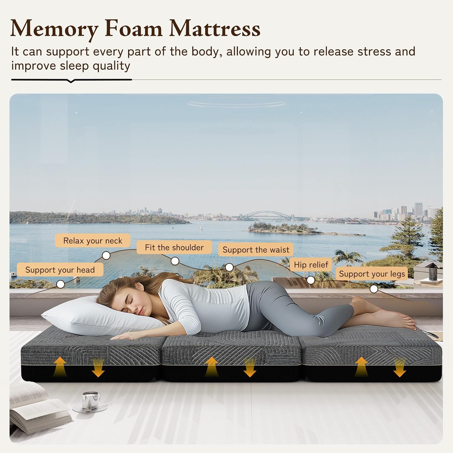 Detalle de GEMBED Tri Folding Mattress 6 Inch Twin
