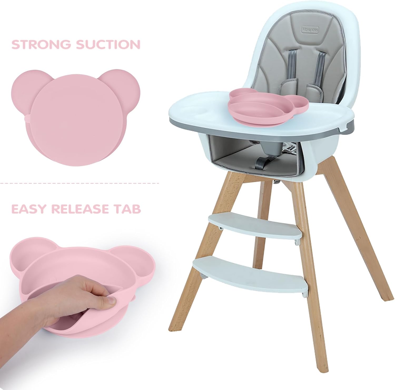 Thumbnail 2 de Vicloon Piatto per Bambini in Silicone con Ventosa: Svezzamento Ordinato e Sicuro