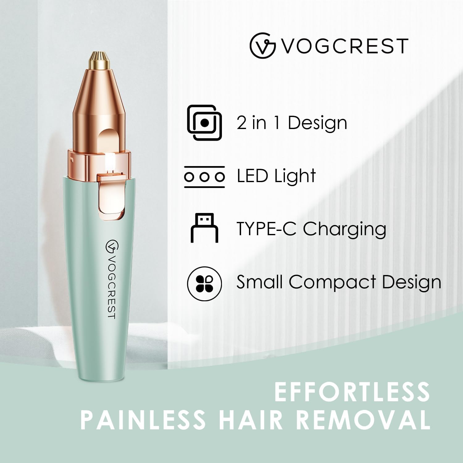 Thumbnail 1 de VG VOGCREST Eyebrow Facial Trimmer 2-in-1 Rechargeable 🔌🪒
