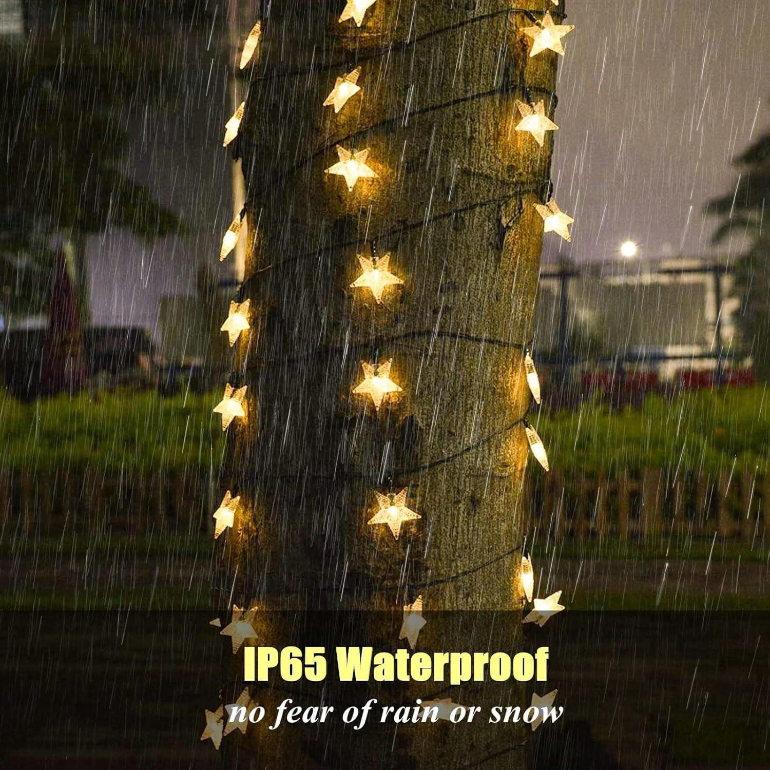 Thumbnail 1 de FANSIR Solar Garden Lights: 50 LED Star Fairy Lights with 8 Modes, 23ft Wire, IP65 Waterproof
