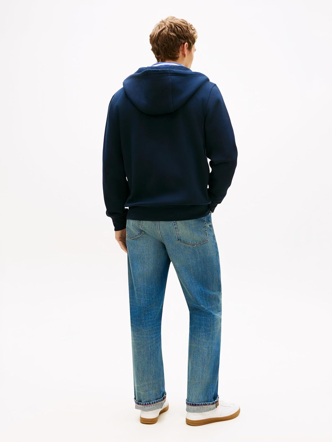 Detalle 2 de Tommy Hilfiger Brand Love TR Lockup FZ Hoody Mw0mw42462 — Felpa con cappuccio in cotone, chiusura in metallo