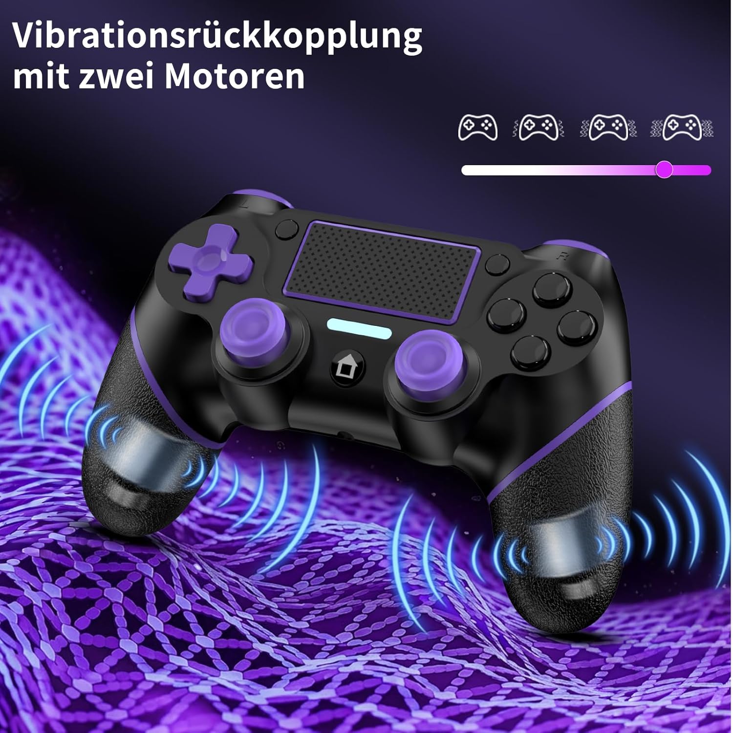 Thumbnail 3 de Reddening PS4 Controller für 2 Stück: kabellose Gamepads für PS4/Pro/Slim und PC mit Turbo, Dual-Vibration & 6-Achsen-Gyro