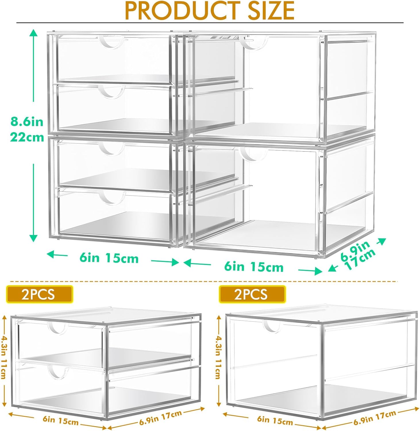 Detalle de StowBin Schreibtisch-Organizer 6‑Schubladen