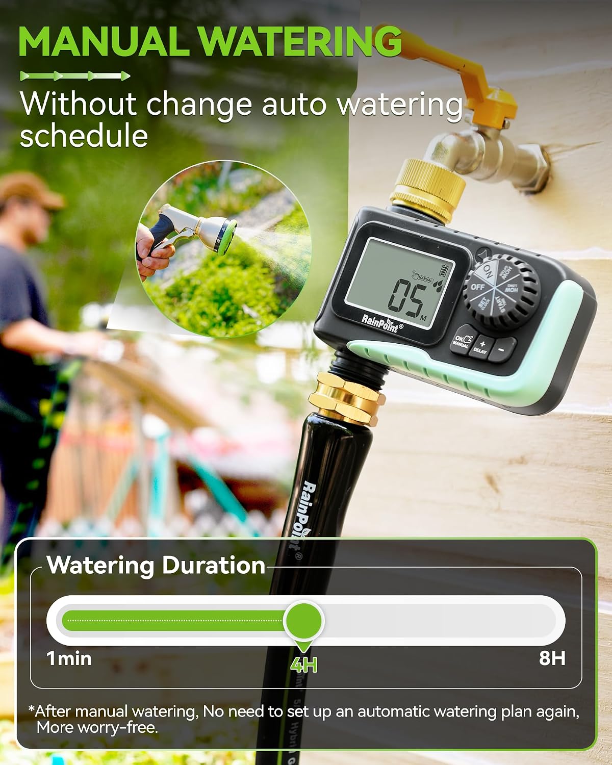 Detalle de RAINPOINT Sprinkler Timer, 1 Outlet
