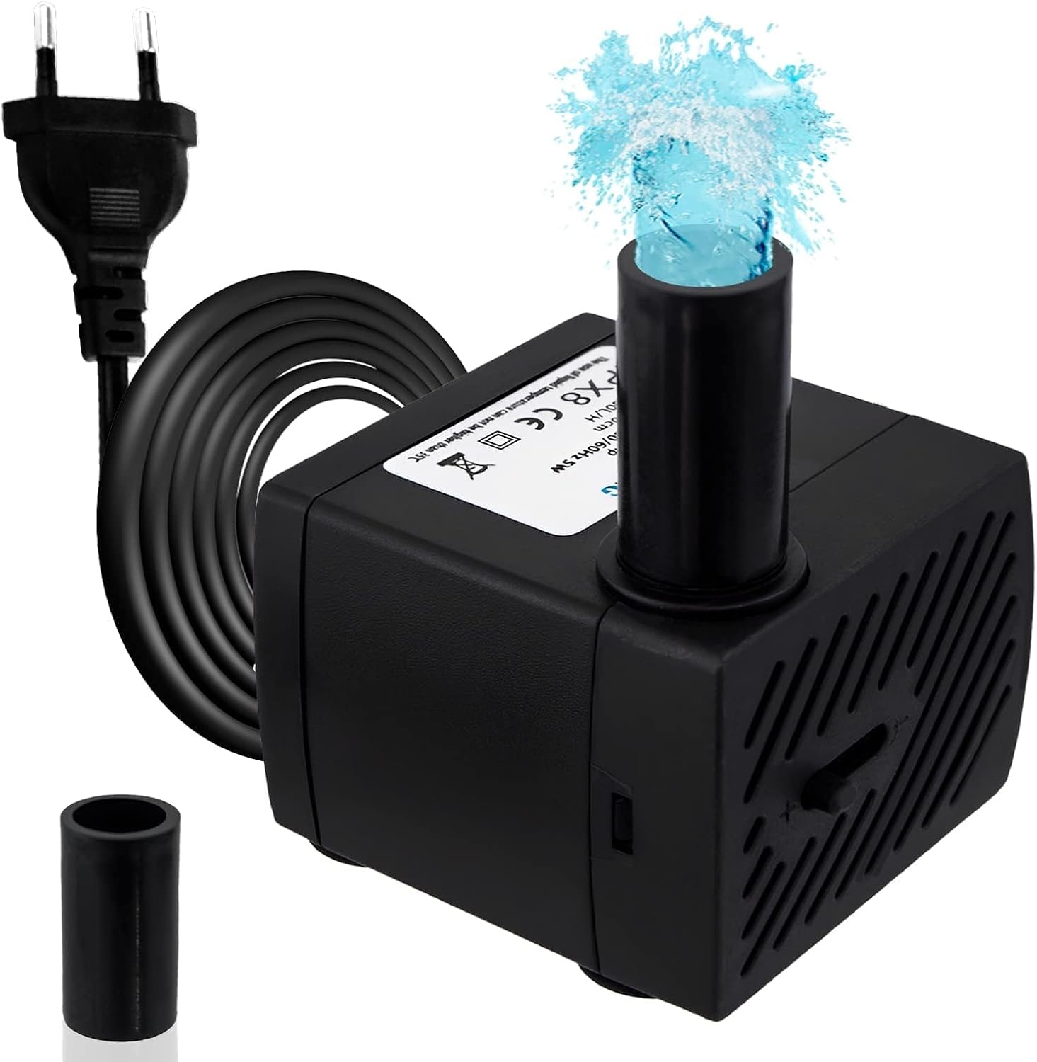 Detalle de Awroutdoor Tauchpumpe 5W – Ultraleise 350 L/h Wasserpumpe für Teich, Aquarium und Gartenbrunnen