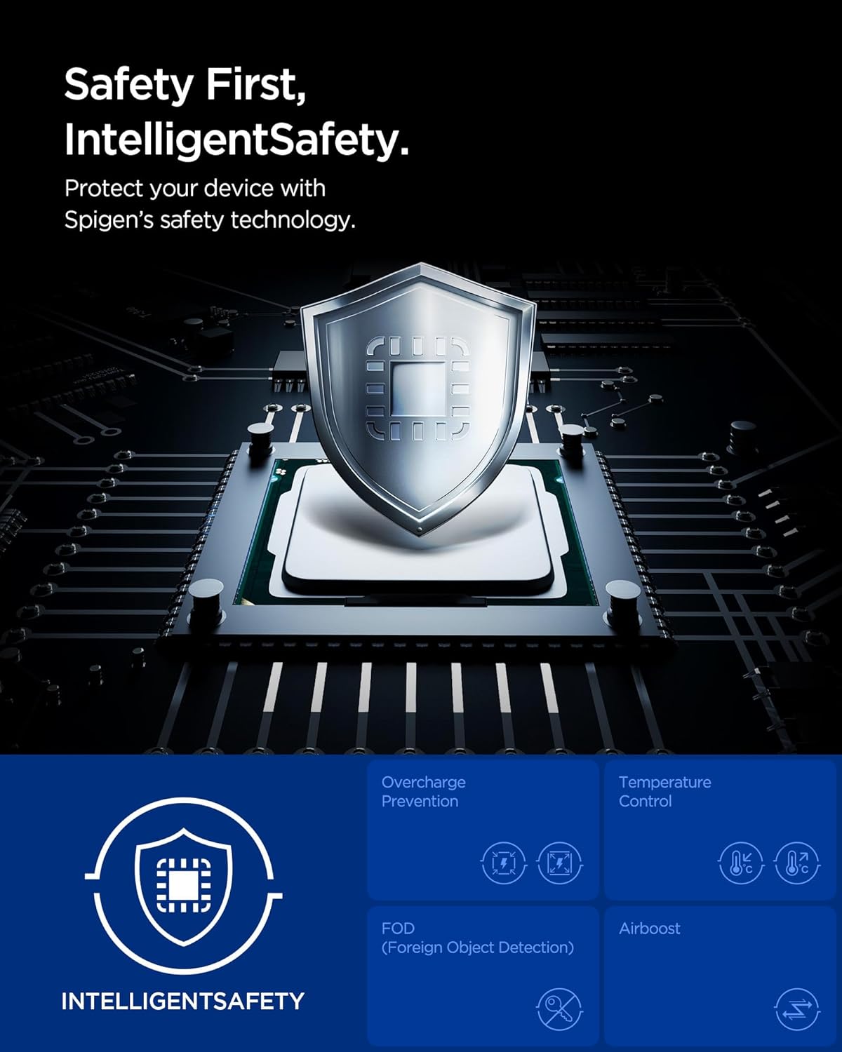 Thumbnail 6 de Spigen Essential Qi2 Batterie Externe sans-fil 5 000 mAh 22,5 W (MagSafe) – Bleu