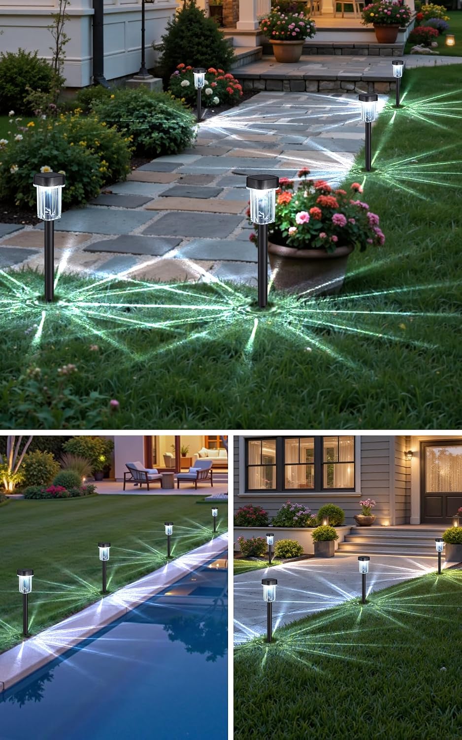 Thumbnail 6 de LIANGLOME T58-12PKCW Solar Pathway Lights, 12-Pack, 6000K Cool White
