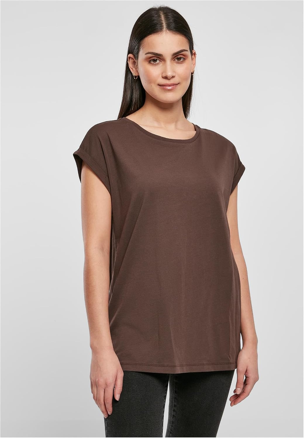 Detalle de Urban Classics T-shirt organique pour femme à manches courtes, noir (taille Large)