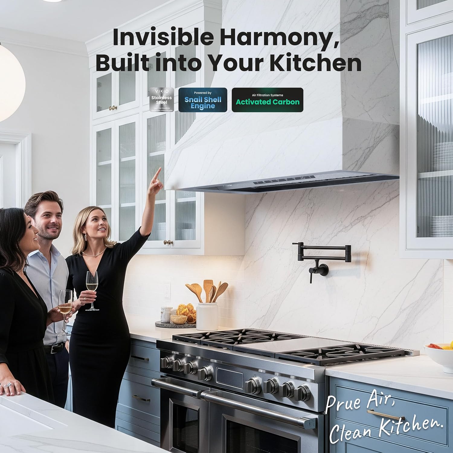 Thumbnail 6 de VIKIO HOME VK-RB30-30SI 30-Inch Range Hood Insert, 980 CFM, Dual Intake