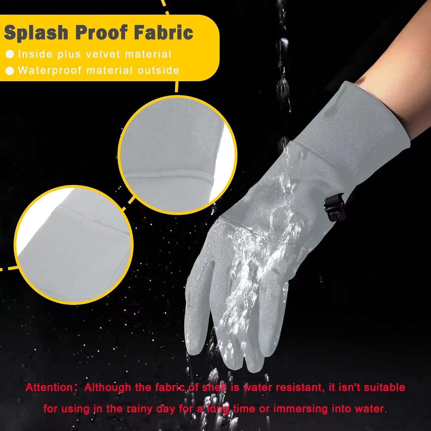 Thumbnail 6 de BLUEVER Guanti da corsa invernali antivento