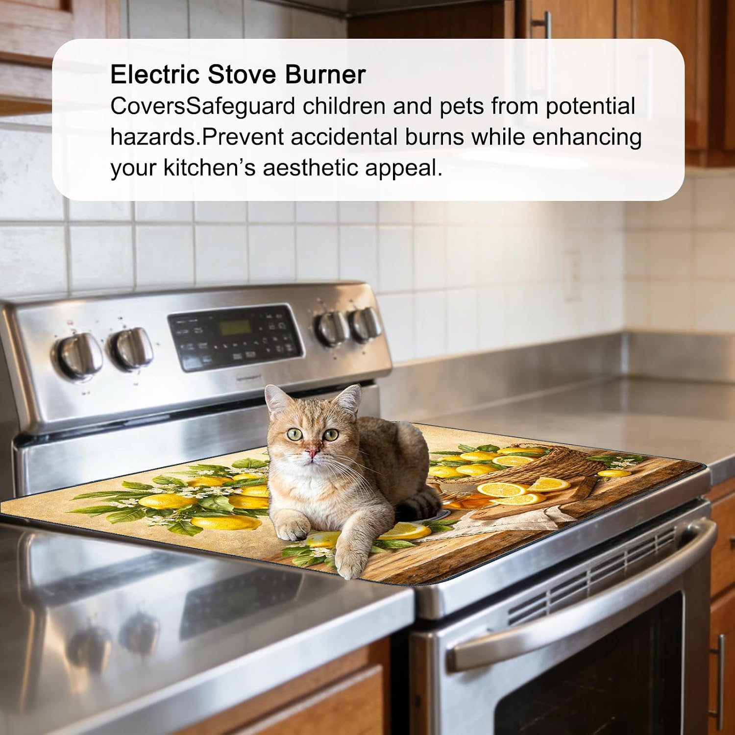 Thumbnail 6 de SEADER Lemon Stove Top Cover, 28.35 x 20.47-Inch Polyester Blend