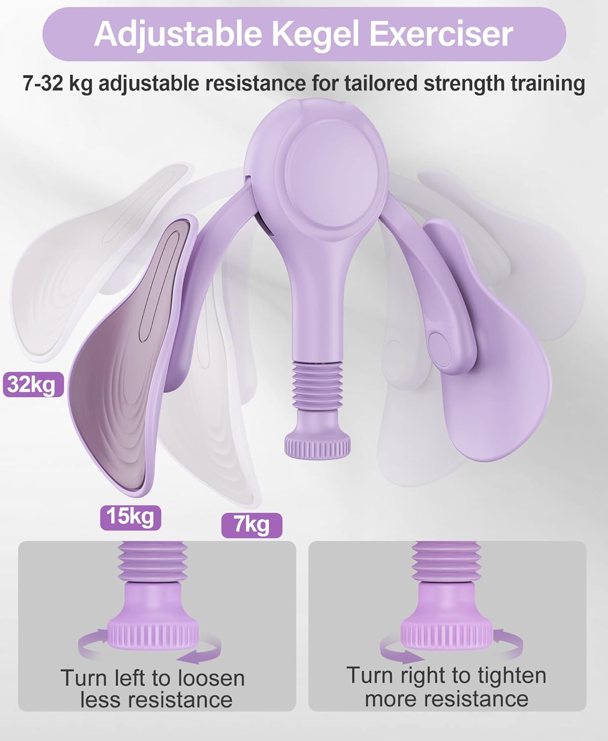 Thumbnail 2 de TINRIEF Pelvic Floor Muscle Trainer 4-in-1 Thigh Exerciser (7–32 kg) for Women and Men