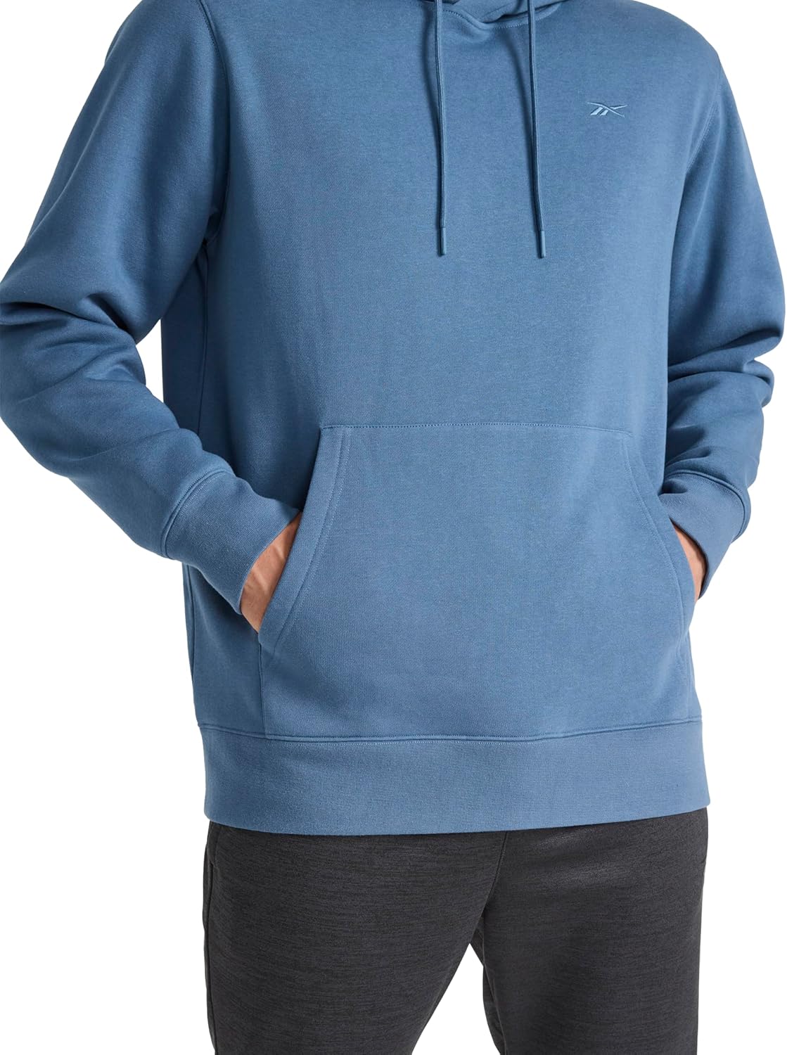 Detalle de Reebok Men’s Finisher Hoodie — Standard Fit, Midweight Cotton-Poly Fleece