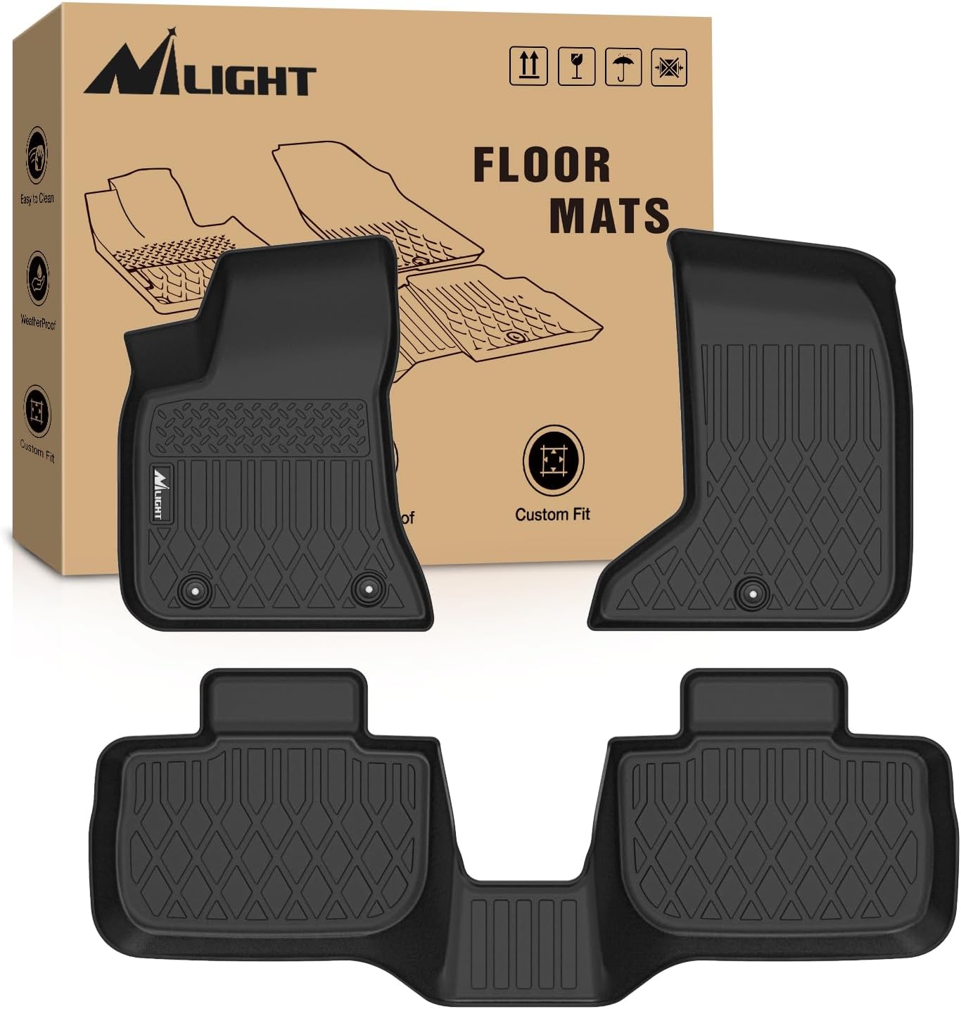 Detalle de Nilight TPE Floor Mats for Charger AWD