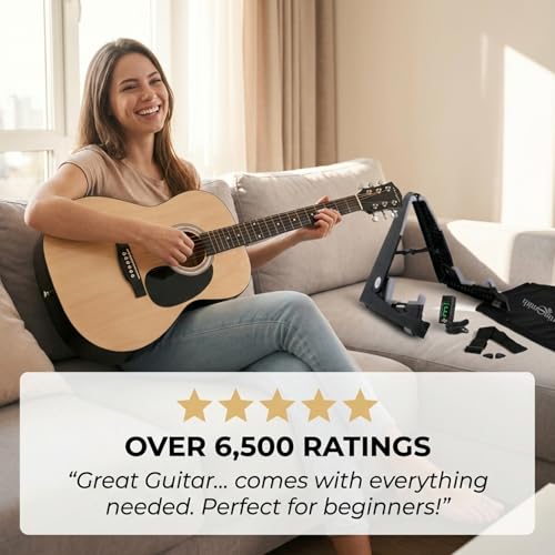 Thumbnail 7 de Martin Smith Full Size Acoustic Guitar Starter Kit with Stand & Tuner
