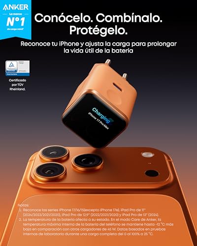 Thumbnail 1 de Anker Nano Cargador USB-C inteligente 45 W con reconocimiento para iPhone