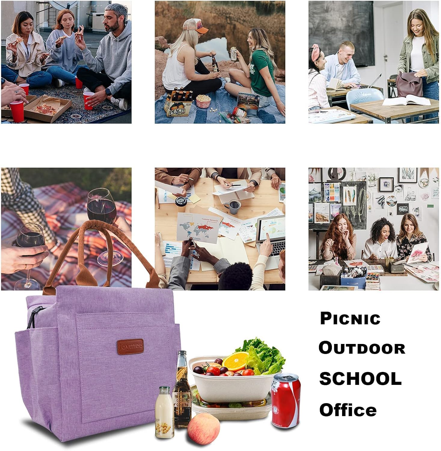 Thumbnail 6 de Joymee Lunch Bag Insulated Large Cooler Tote
