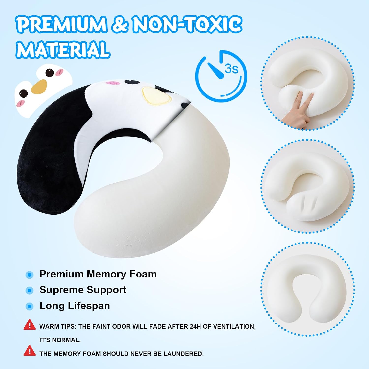 Thumbnail 4 de Cirorld Kids Travel Pillow 100% Memory Foam