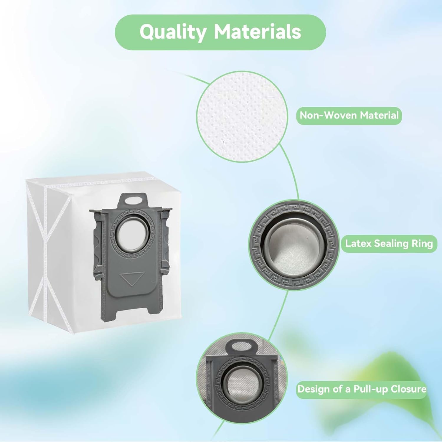 Thumbnail 1 de WAIKAS 20 Pack Dust Bags for Roborock Q7, Q8, S8 and More – Replacement Large Capacity Bags