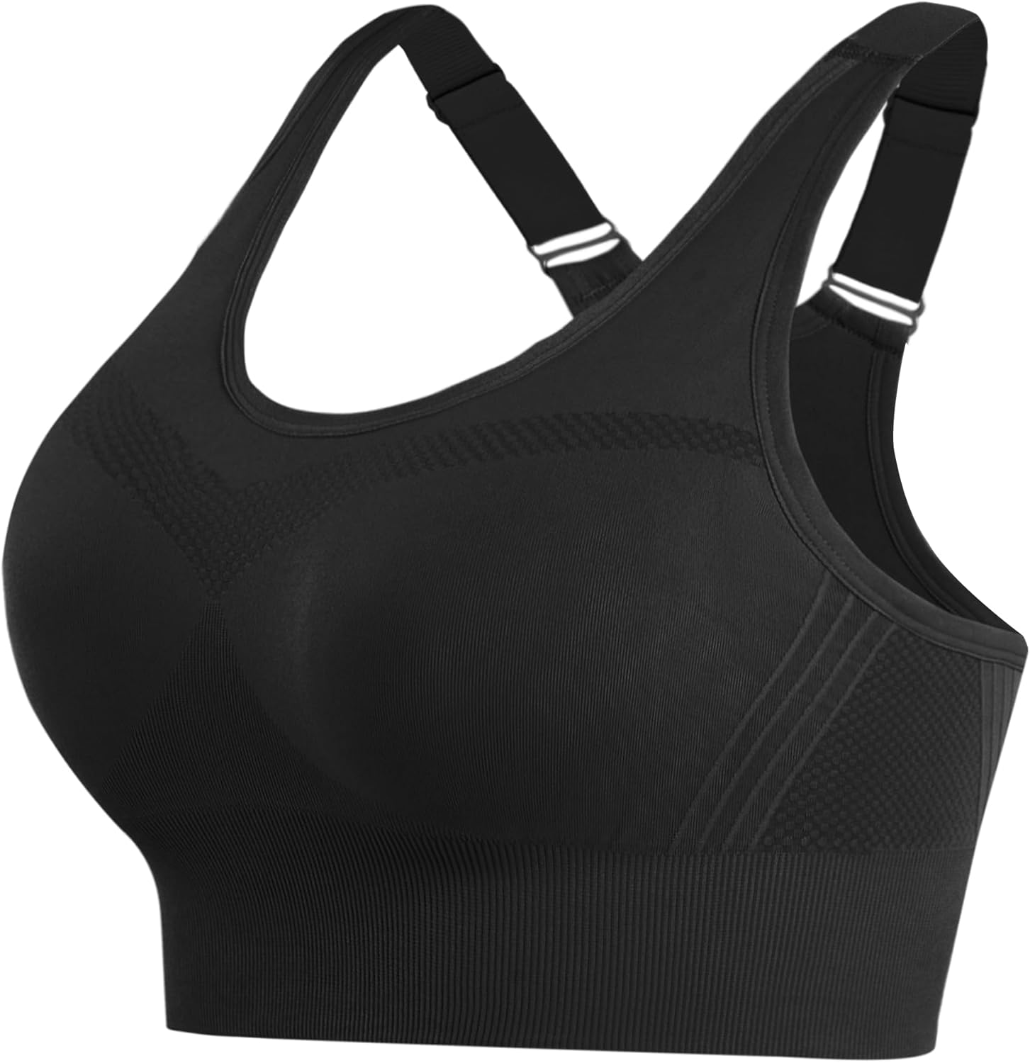 Detalle de Litherday Sport BH Damen Push Up ohne Bügel mit abnehmbaren Polstern – Racerback für Fitness, Jogging, Yoga