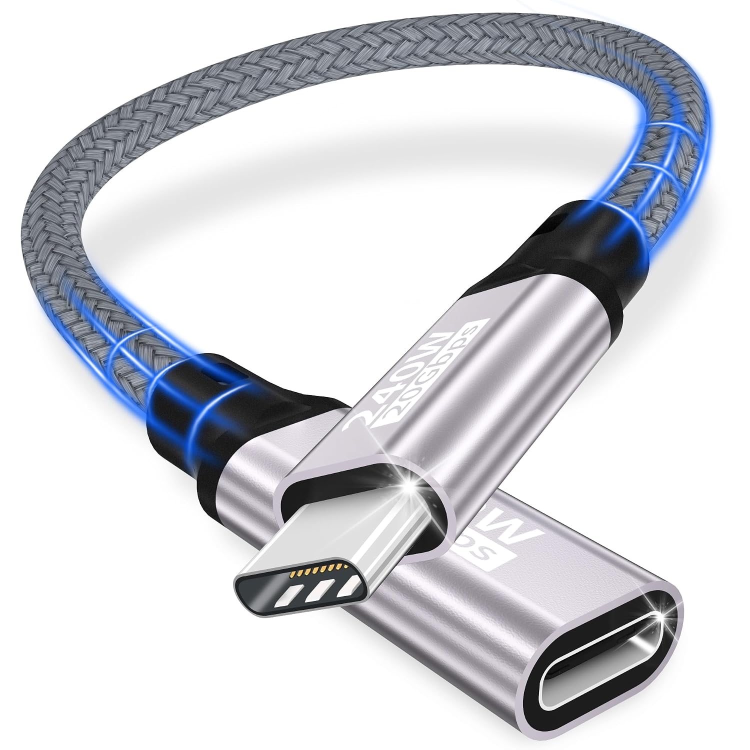 Detalle de Cuteluding USB C Verlängerungskabel 0,2 m
