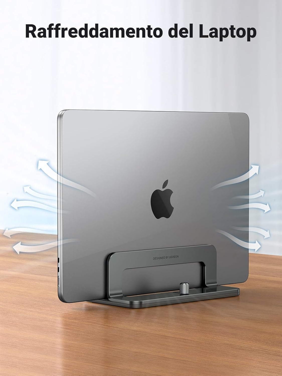 Thumbnail 4 de UGREEN Supporto Verticale per Laptop Regolabile in alluminio (MacBook, notebook e iPad) – grigio