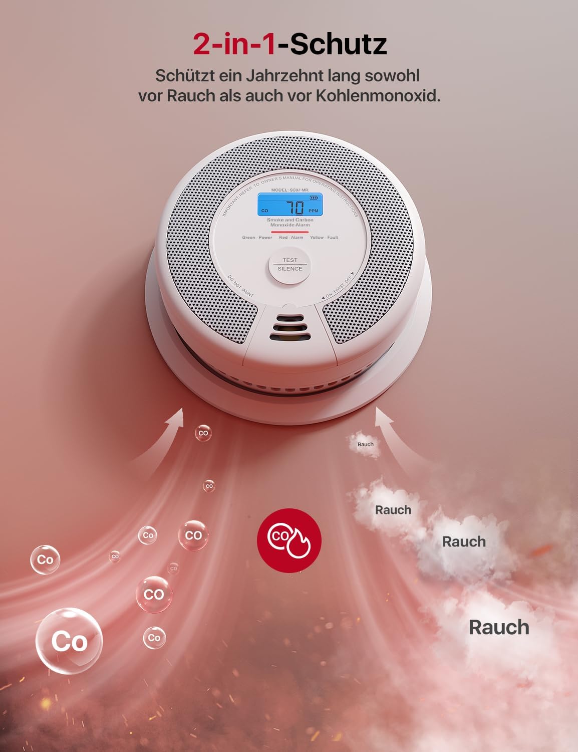 Thumbnail 4 de X-Sense SC07-MR Rauch- und Kohlenmonoxid-Melder