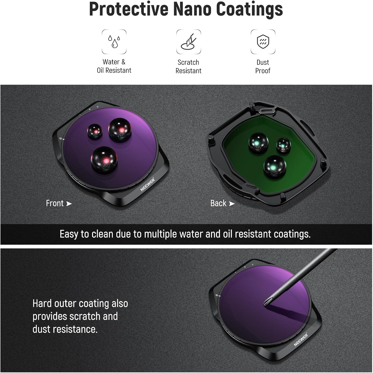Thumbnail 6 de Neewer Variable ND Filter Set 2-pack for DJI Air 3S
