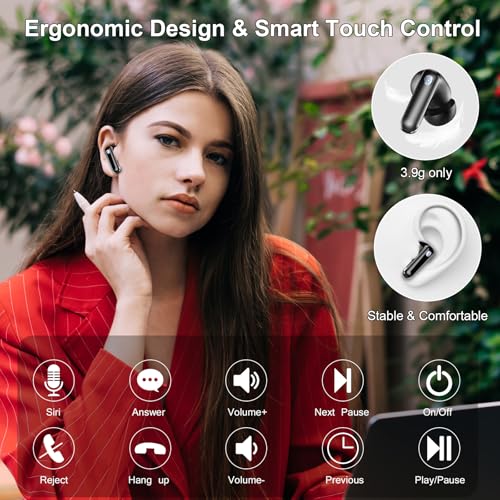 Thumbnail 6 de 2026 Cuffie Bluetooth 5.4 Nerunsa: auricolari in-ear HiFi con 4 ENC, 50 ore e Display LED
