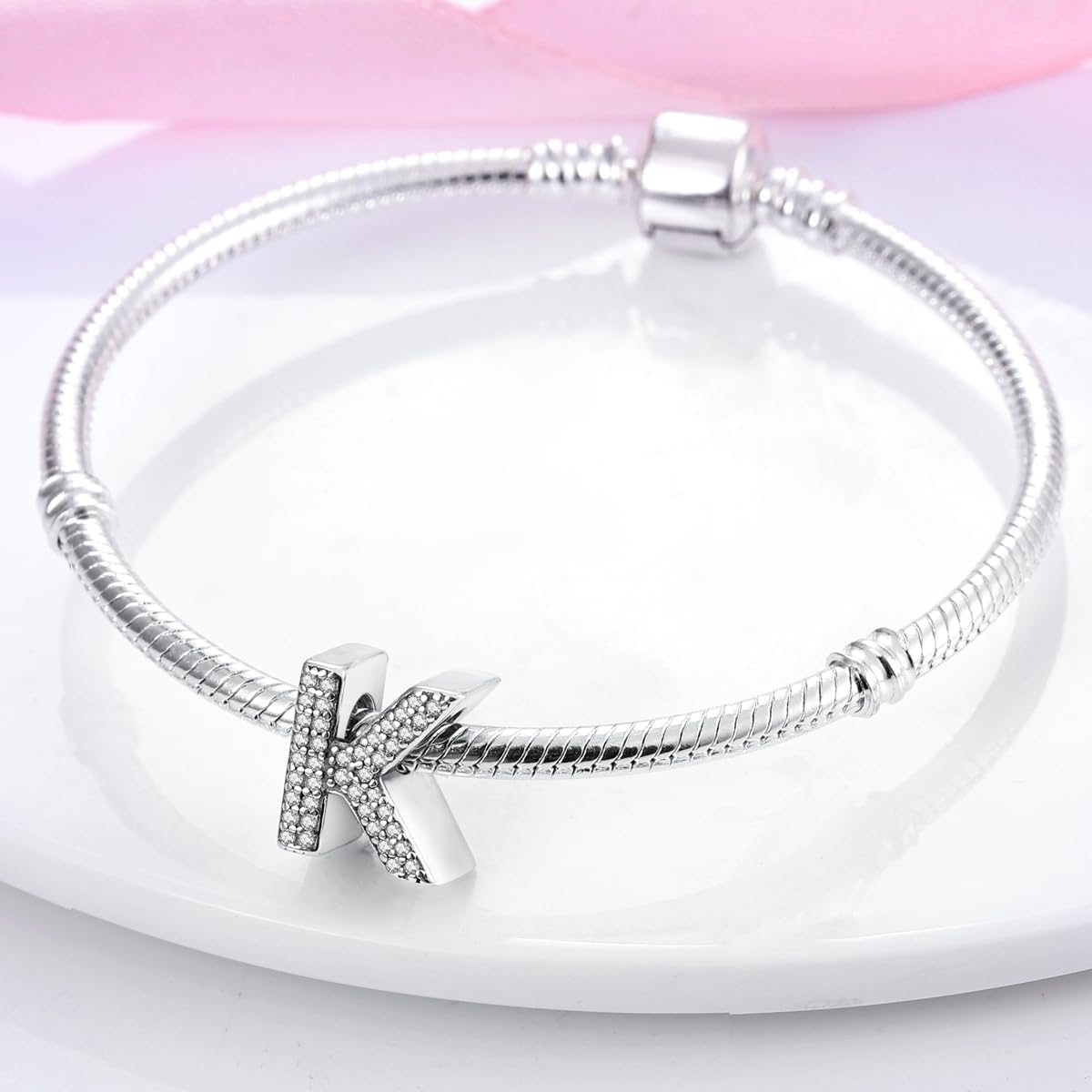 Thumbnail 5 de QIKAOLA S925 Sterling Silber Alphabet Charms
