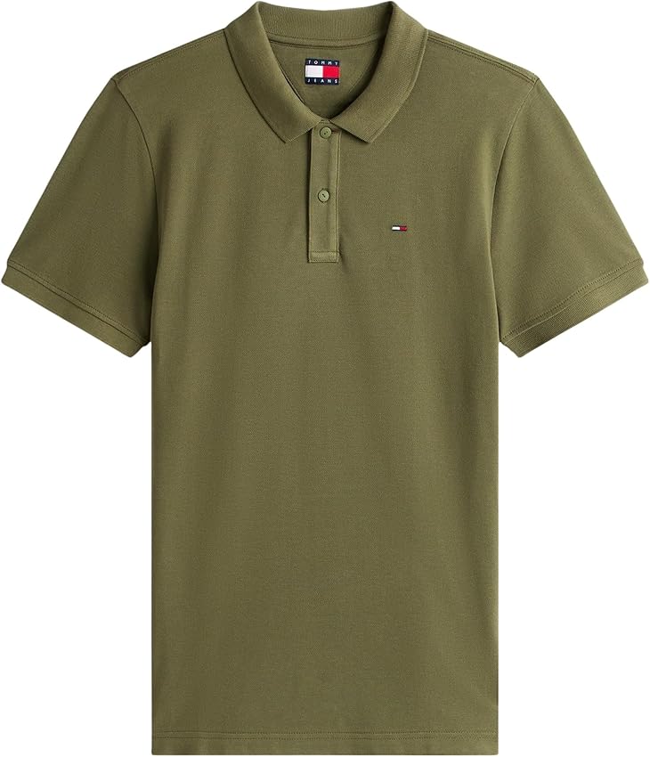 Thumbnail 4 de Tommy Jeans TJM Slim Placket Polo DM0DM20676 M verde oscuro