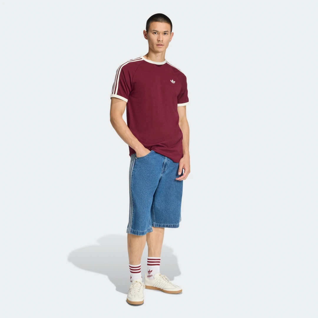 Thumbnail 2 de Adidas CAMISETA 3 STRIPES Burgundy