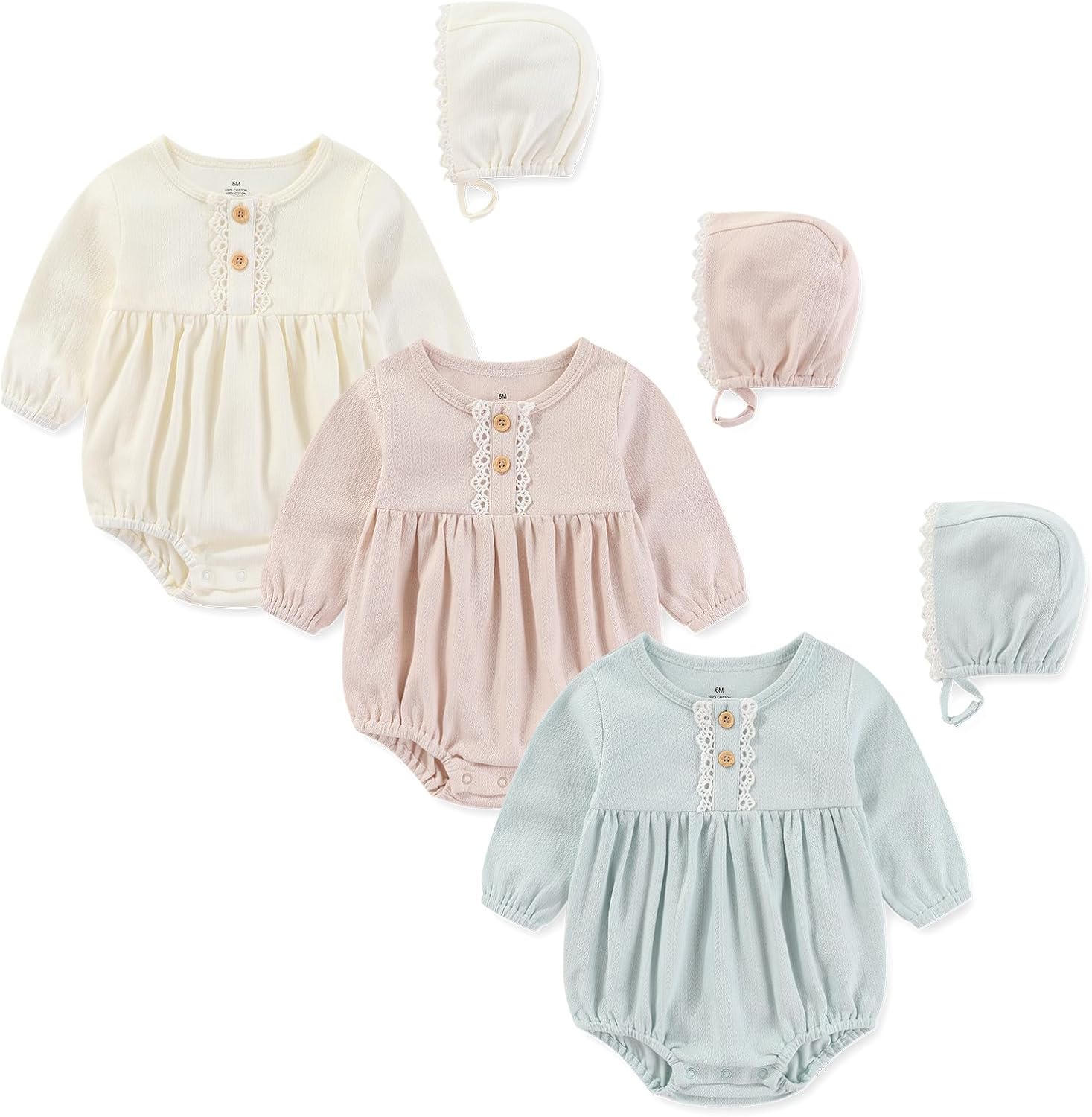 Imagen de Ecojoy Baby Girl 3PCs Bodysuit Set en OfertitasTOP