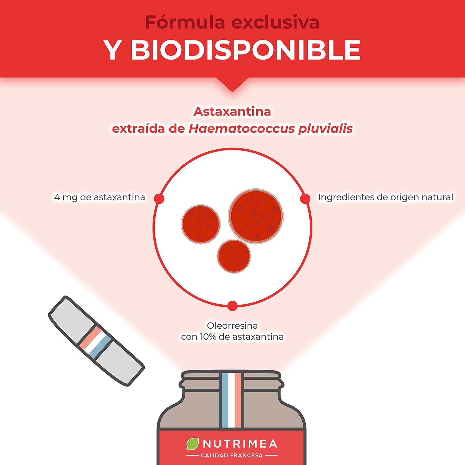 Thumbnail 3 de Nutrimea Astaxantina Pura 4 mg - Antioxidante Vegano y Natural 🌸