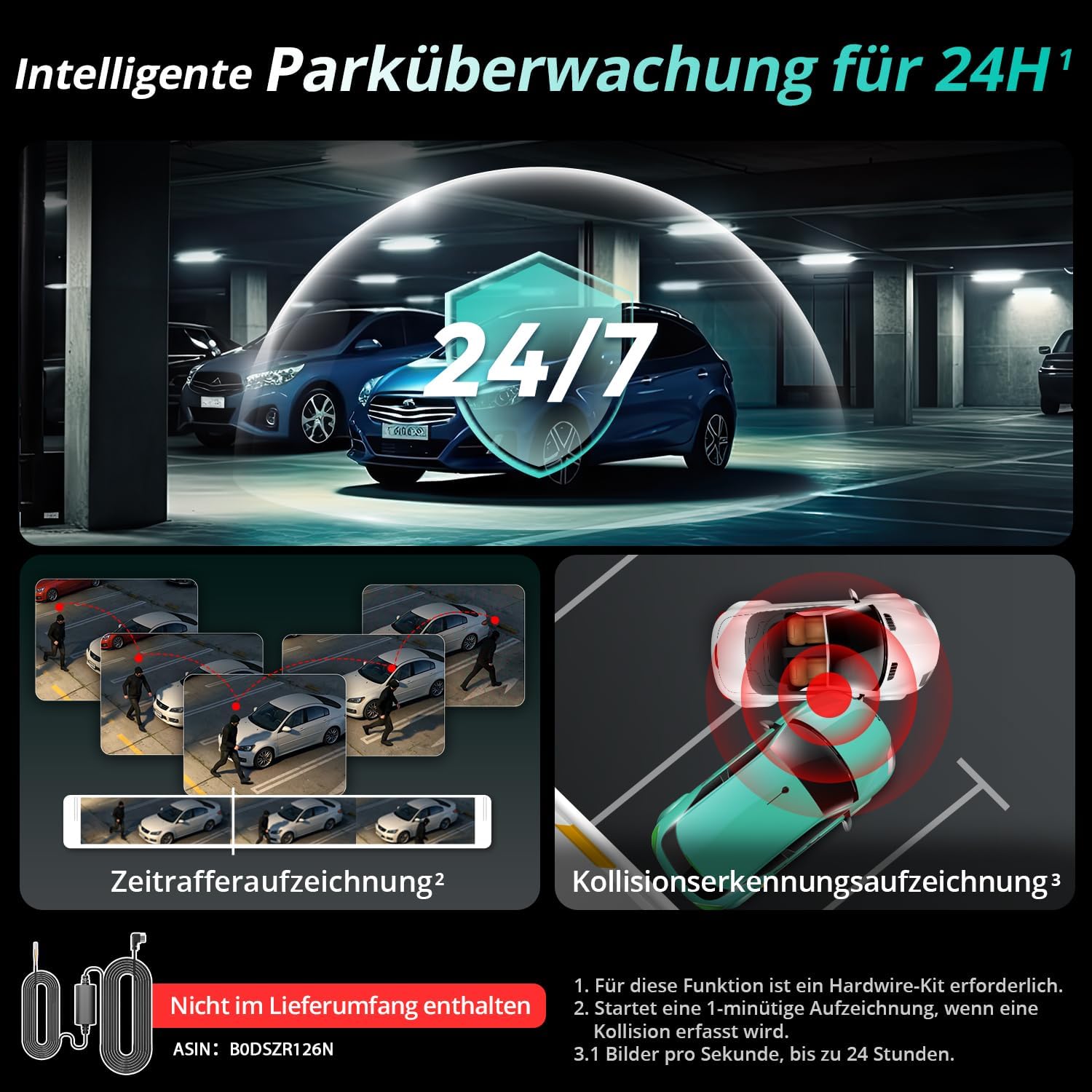 Thumbnail 4 de BOTSLAB G300H Plus 4K Dashcam vorne+hinten