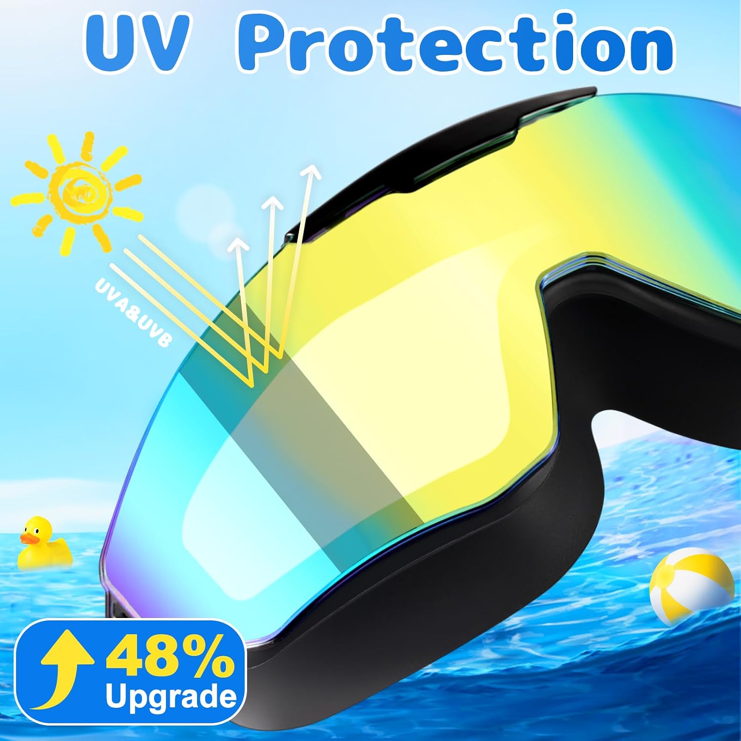Detalle 1 de Eversport Kids Swim Goggles, Ages 8–16