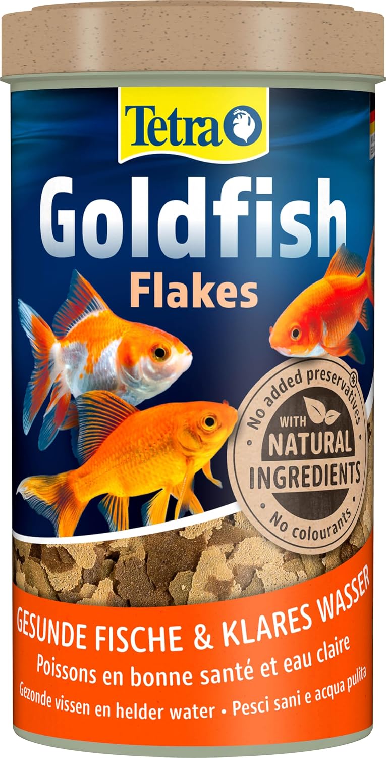 Tetra Goldfish Flakes: mangime in fiocchi per pesci rossi e altri pesci d'acqua fredda (lattina da 500 ml)