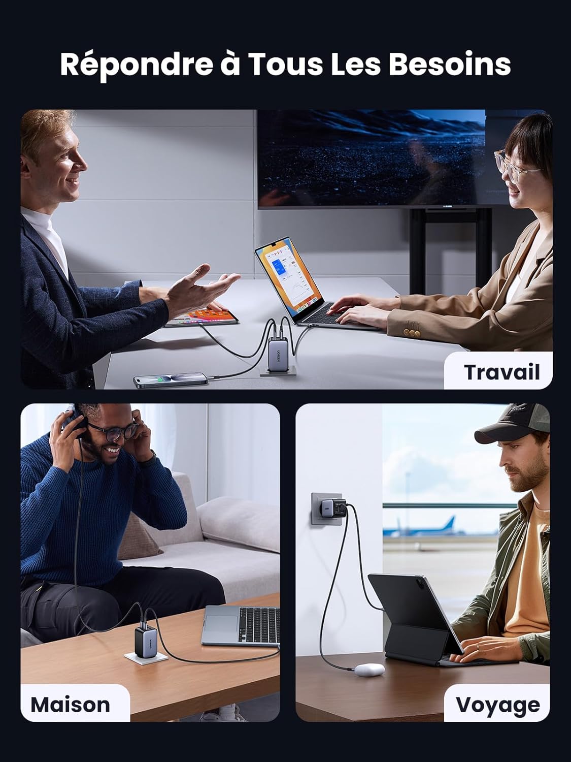 Thumbnail 6 de UGREEN Nexode 65W chargeur 4 ports GaN